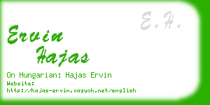 ervin hajas business card